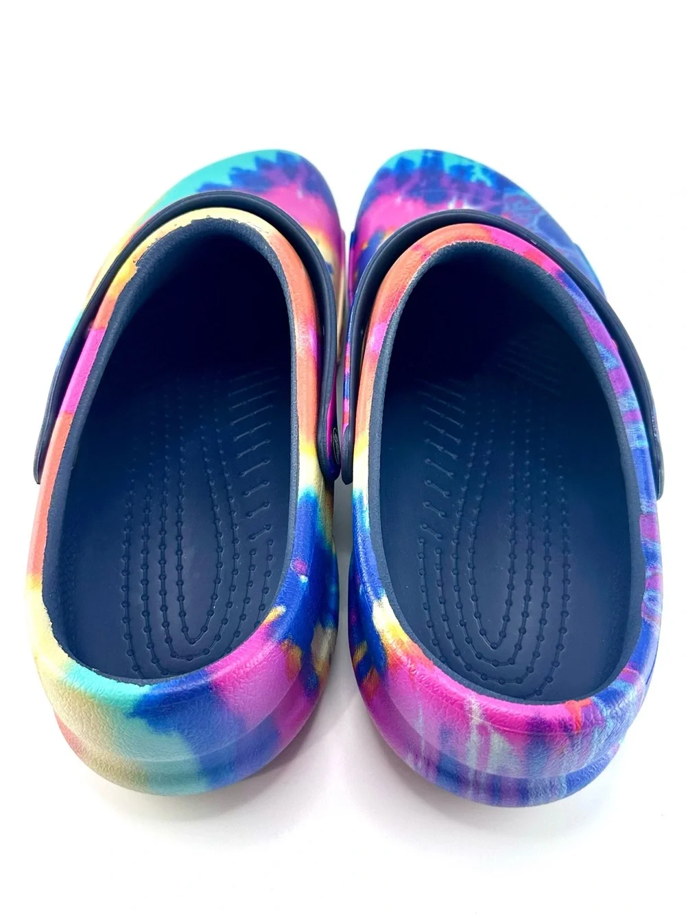 Crocs Unisex Bistro Graphic Tie Dye Slip Resistant Work Clogs Size M12